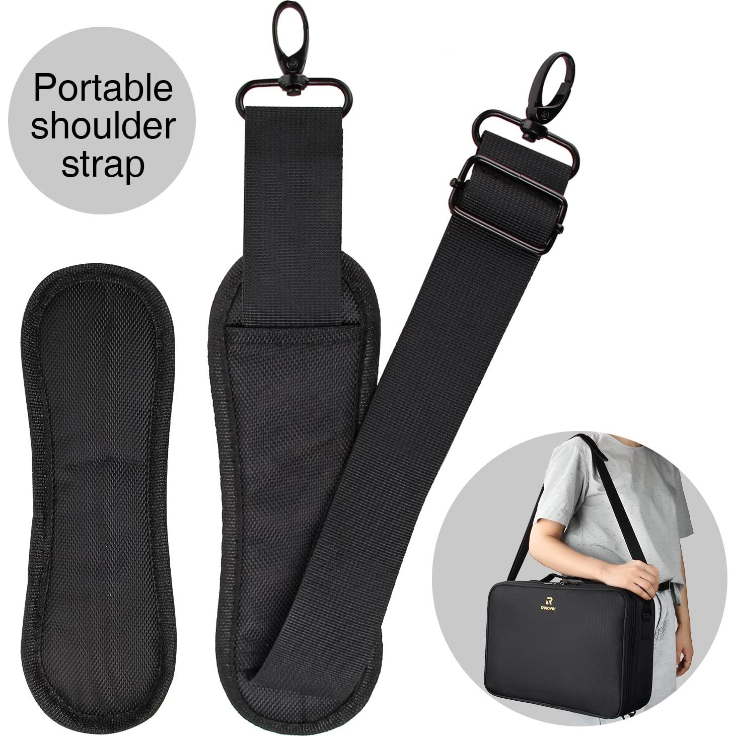 Estuche de Maquillaje MONSTINA 42cm 3 Capas Organizador Negro