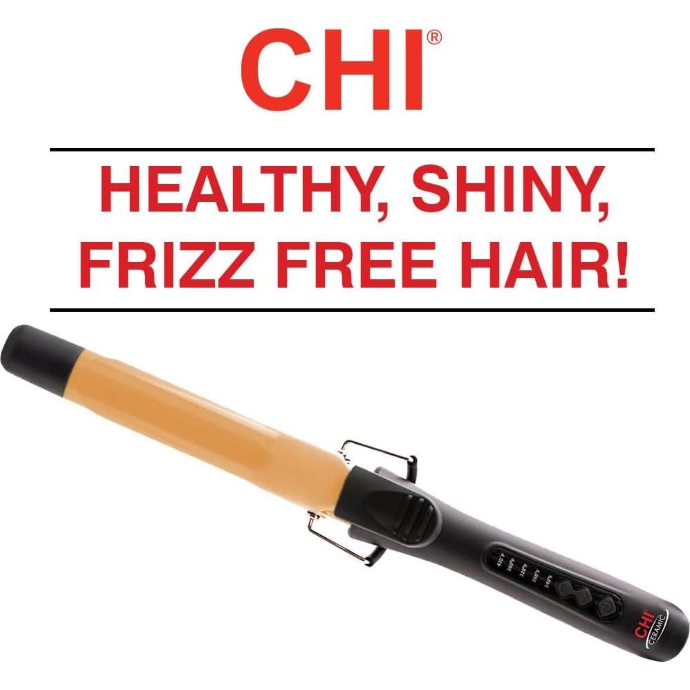 Plancha de Rizar Cerámica CHI 1" (2.54 cm) Negro Temperatura Ajustable