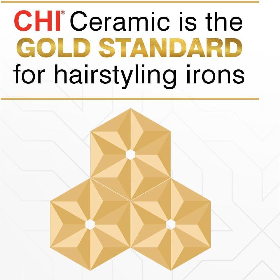 Plancha de Rizar Cerámica CHI 1" (2.54 cm) Negro Temperatura Ajustable