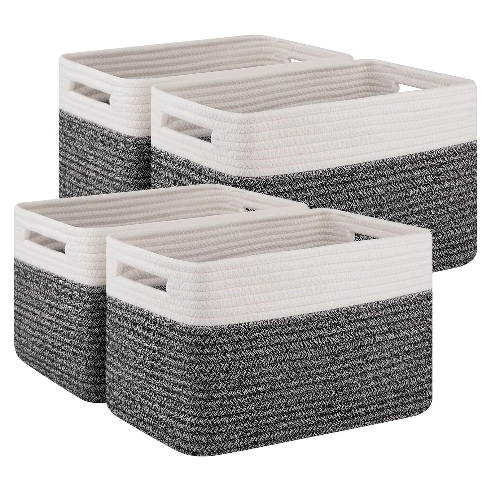 Cestas de Almacenamiento Tejidas SIXDOVE - 4 Unidades 33x22.9x19.8cm