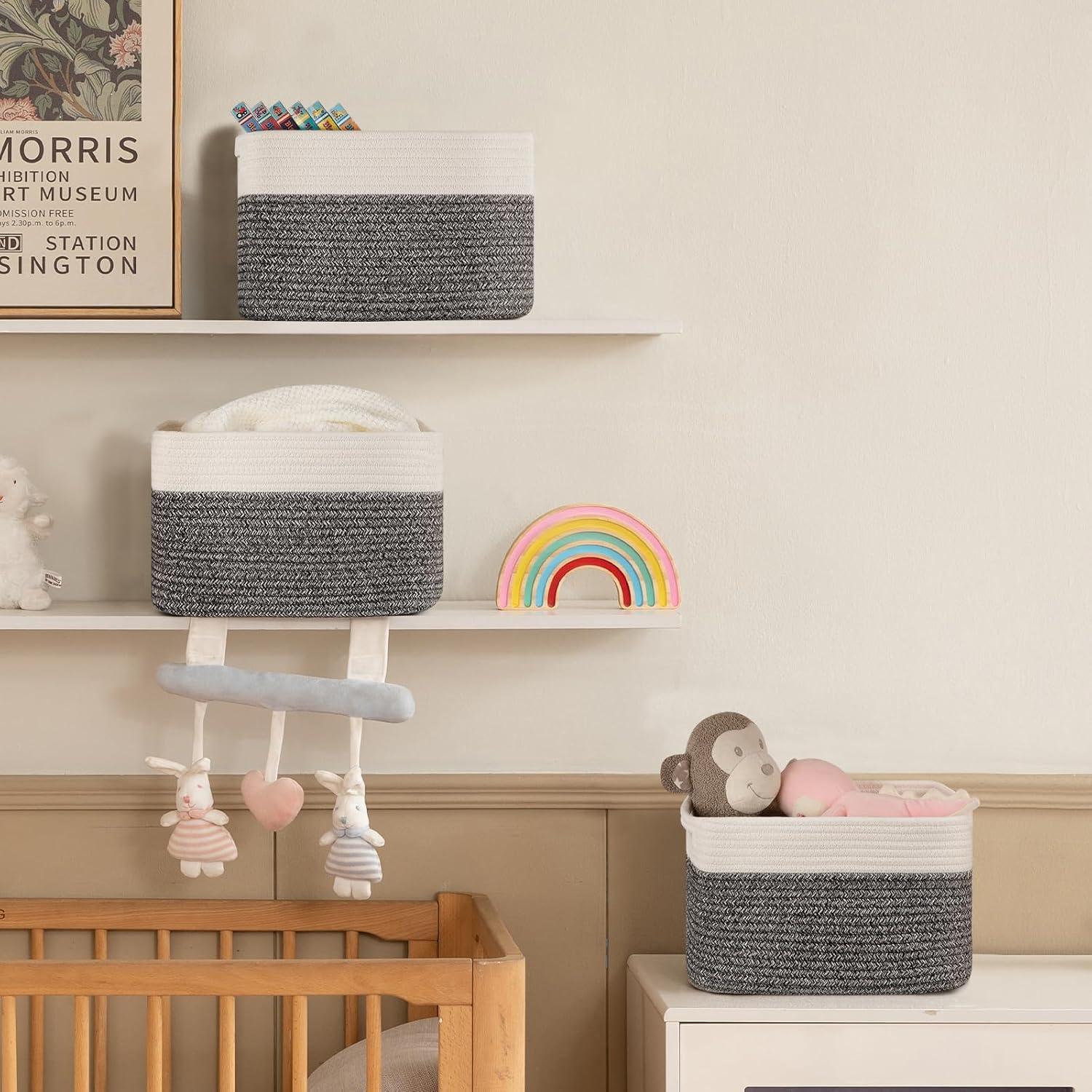 Cestas de Almacenamiento Tejidas SIXDOVE - 4 Unidades 33x22.9x19.8cm