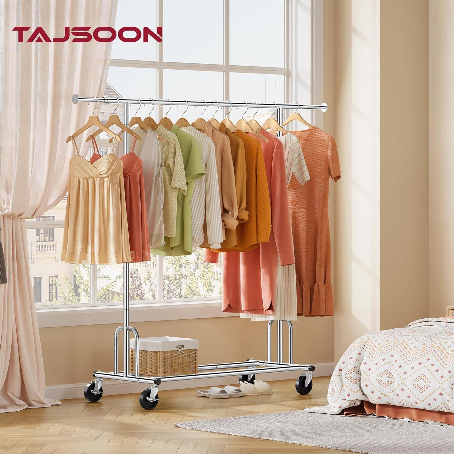 Soporte de Ropa Plegable Tajsoon Cromo Ajustable 113.4 kg