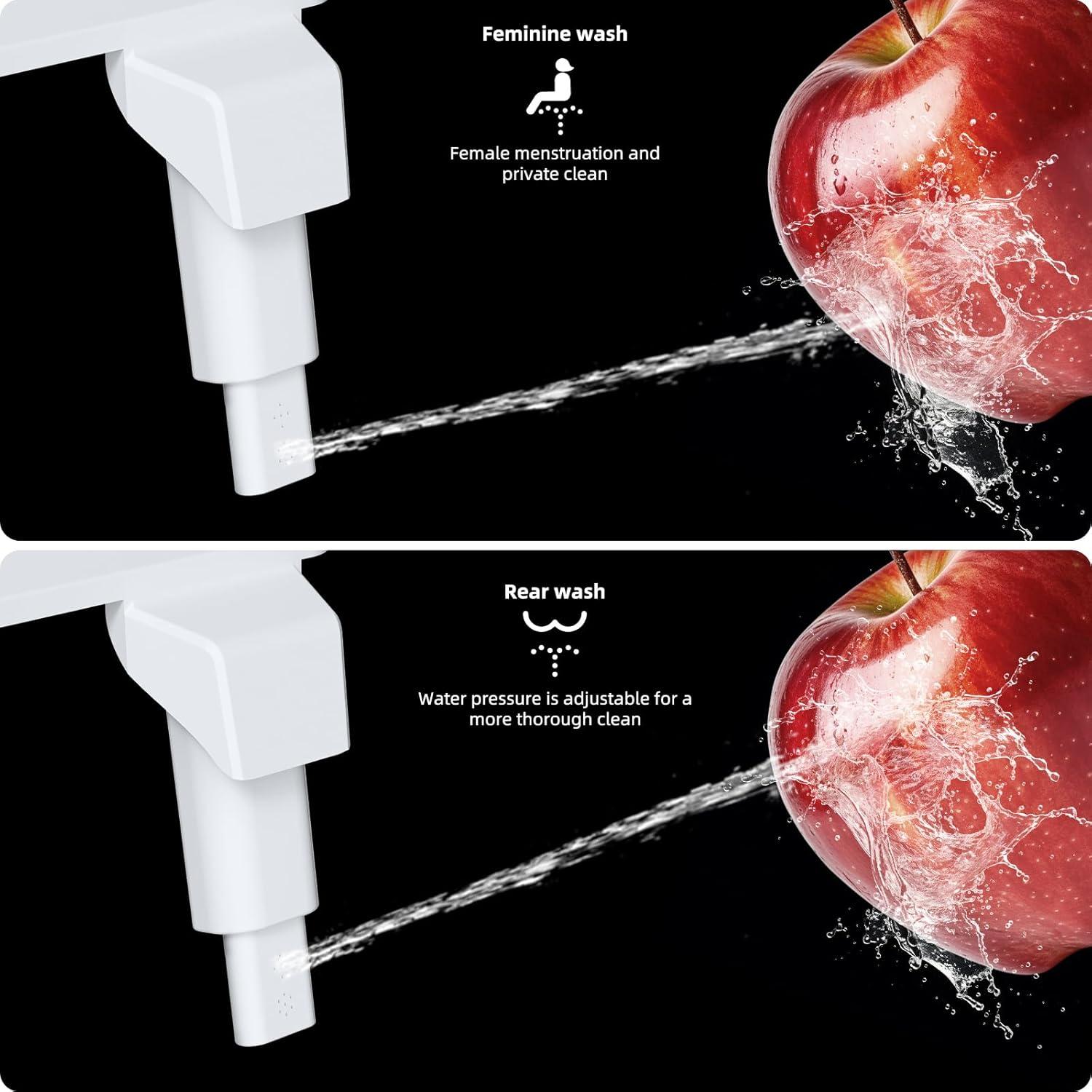 Bidet Mecánico Hibbent Doble Boquilla Ajustable Negro