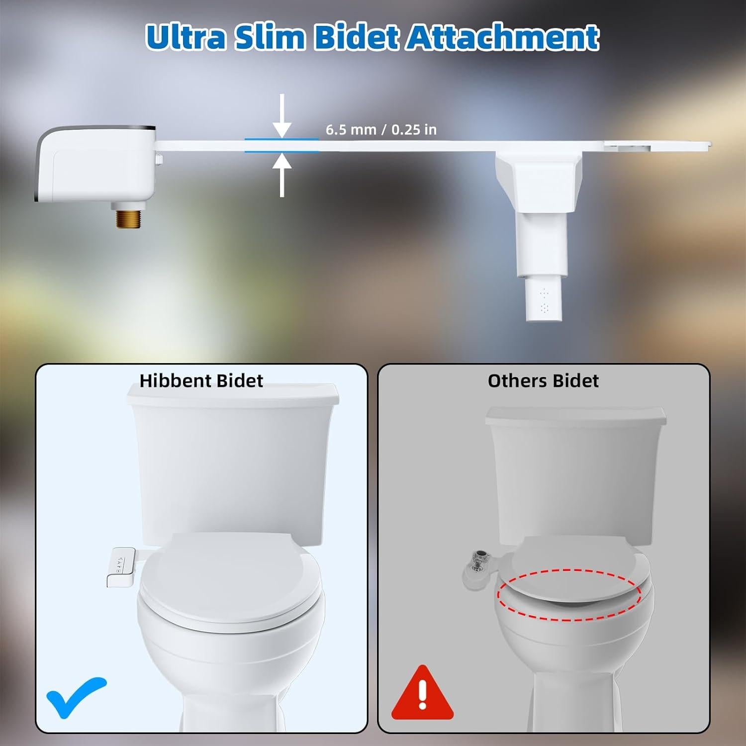 Bidet Mecánico Hibbent Doble Boquilla Ajustable Negro