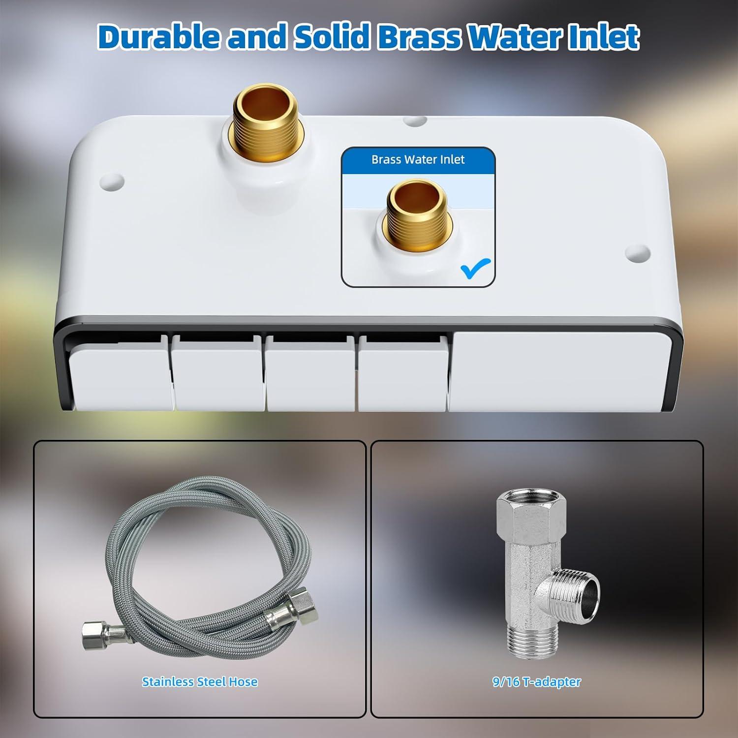 Bidet Mecánico Hibbent Doble Boquilla Ajustable Negro