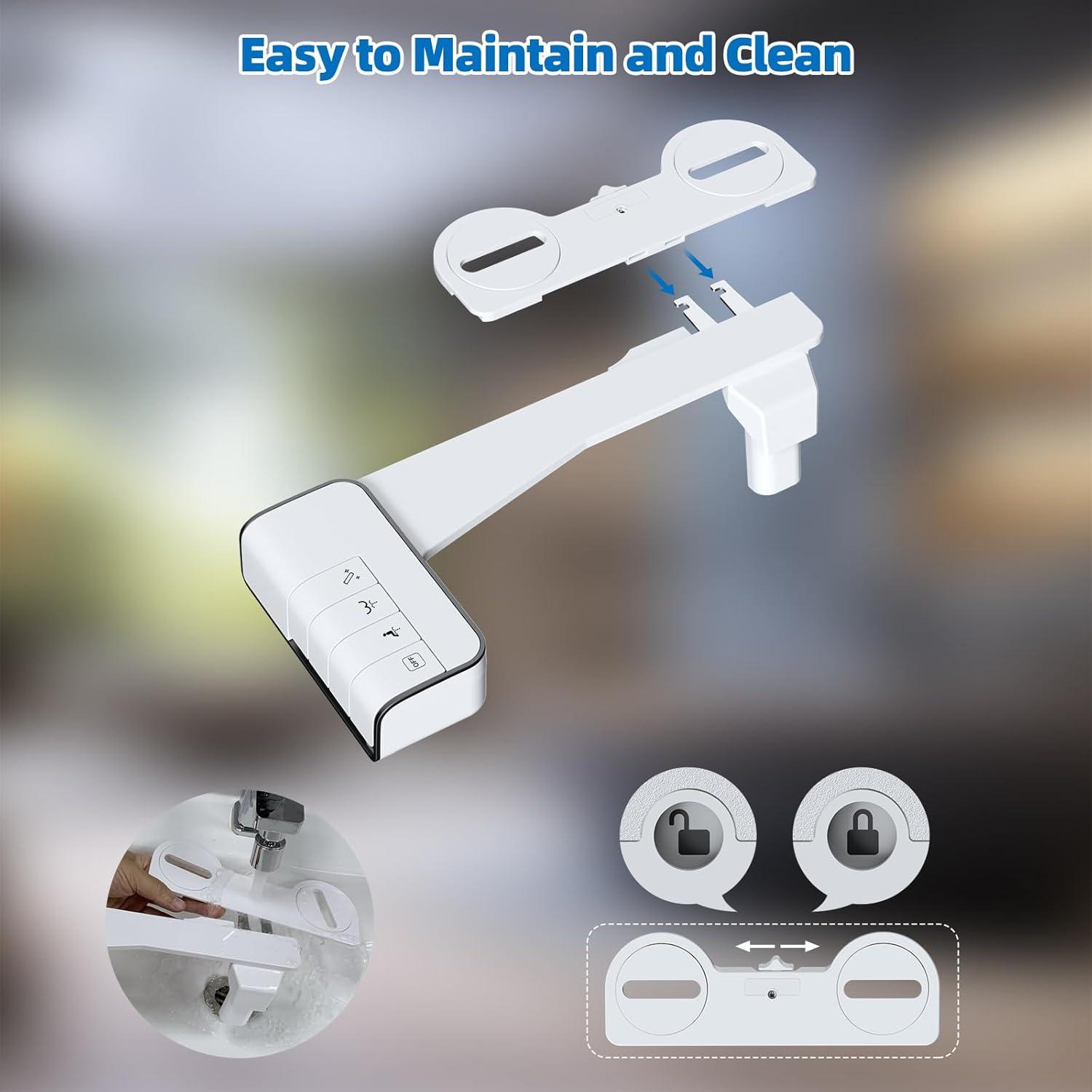 Bidet Mecánico Hibbent Doble Boquilla Ajustable Negro