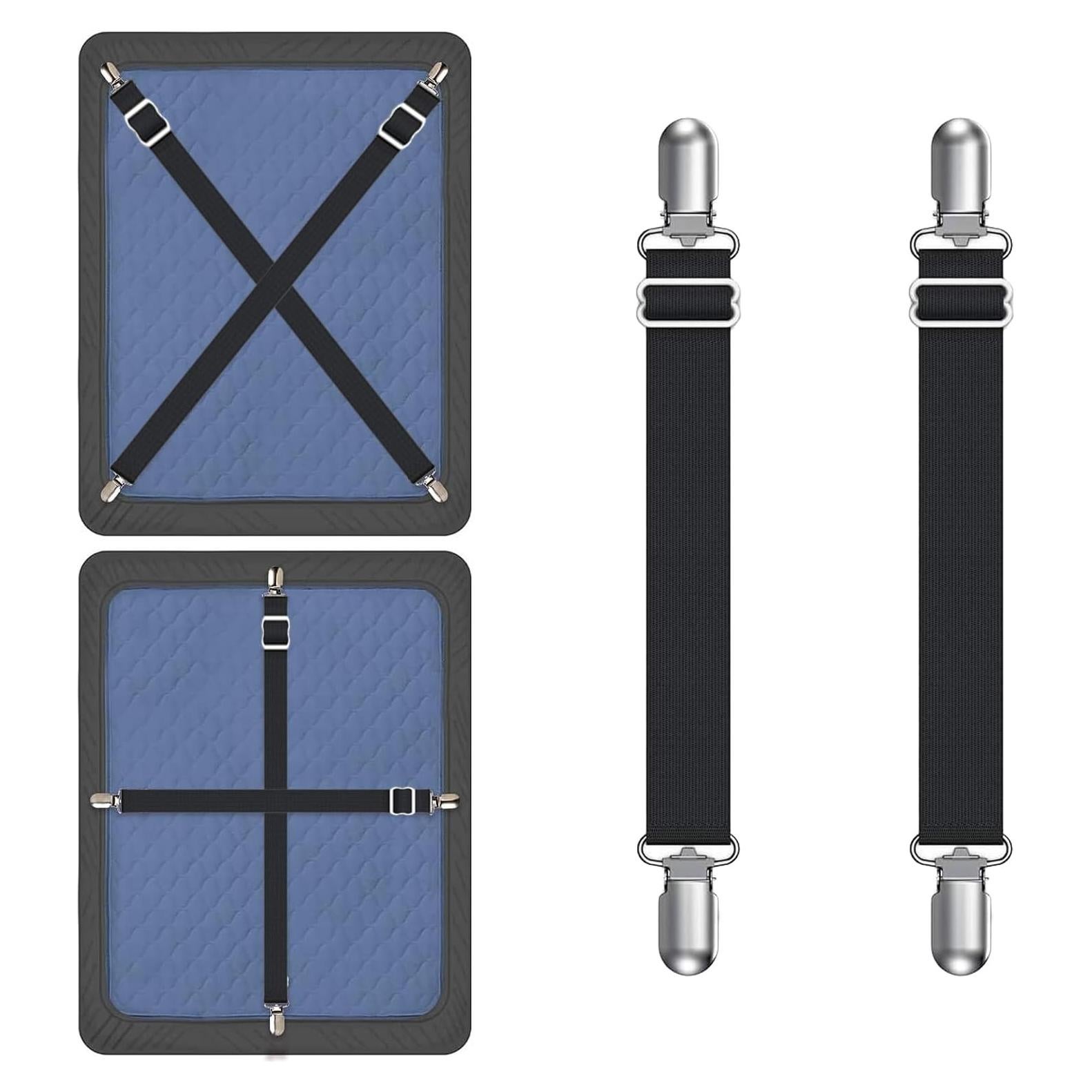 Soportes de Funda de Sofá Ajustables Yoovat 2 Pcs Negro