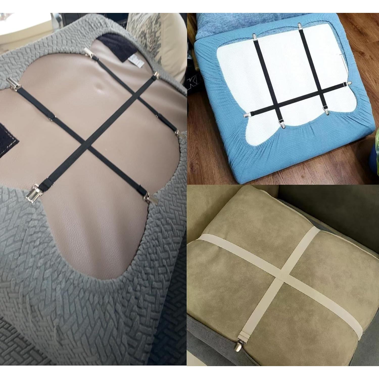 Soportes de Funda de Sofá Ajustables Yoovat 2 Pcs Negro