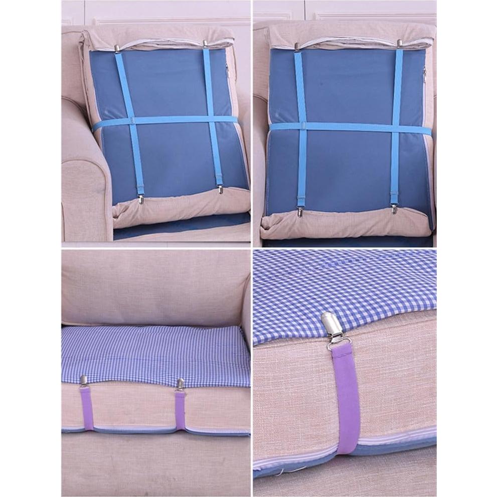 Soportes de Funda de Sofá Ajustables Yoovat 2 Pcs Negro