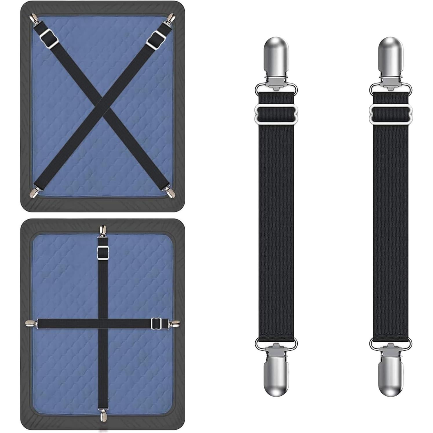 Soportes de Funda de Sofá Ajustables Yoovat 2 Pcs Negro