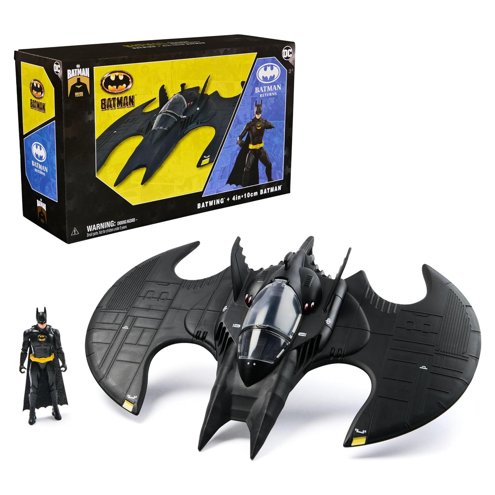 Conjunto Batwing y figura Batman 4" Spin Master - Edición 85 Aniversario
