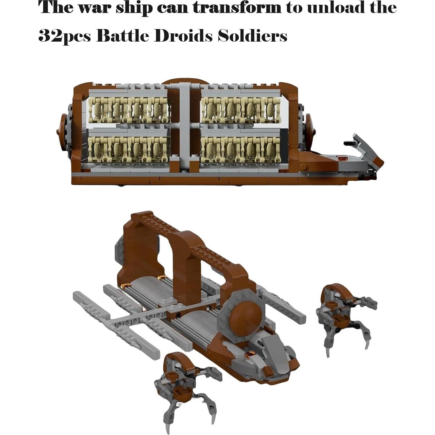 Kit de Construcción 32 Piezas Soldados Clanker + 2 Droidekas