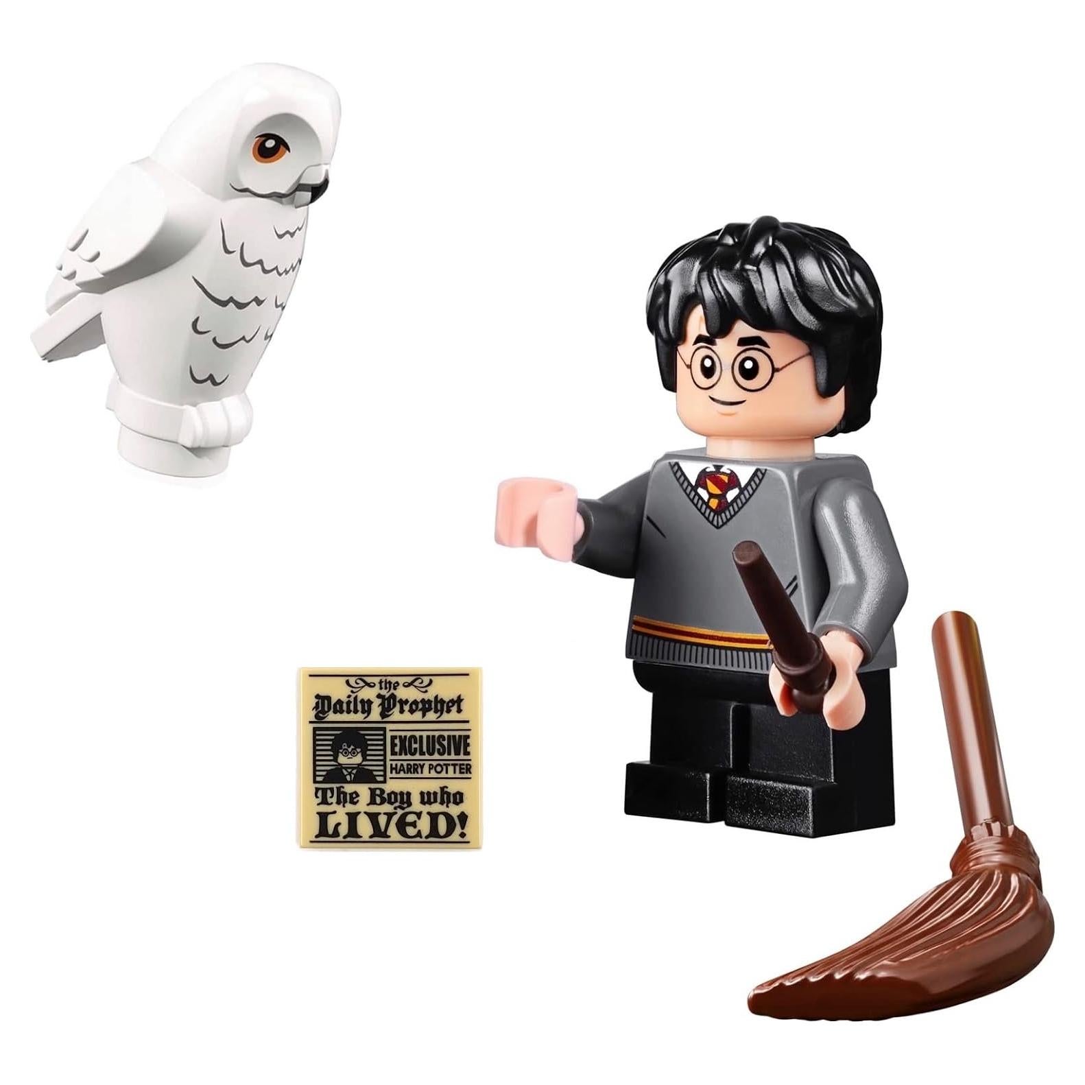 LEGO Harry Potter Minifigura Harry con Búho y Varita