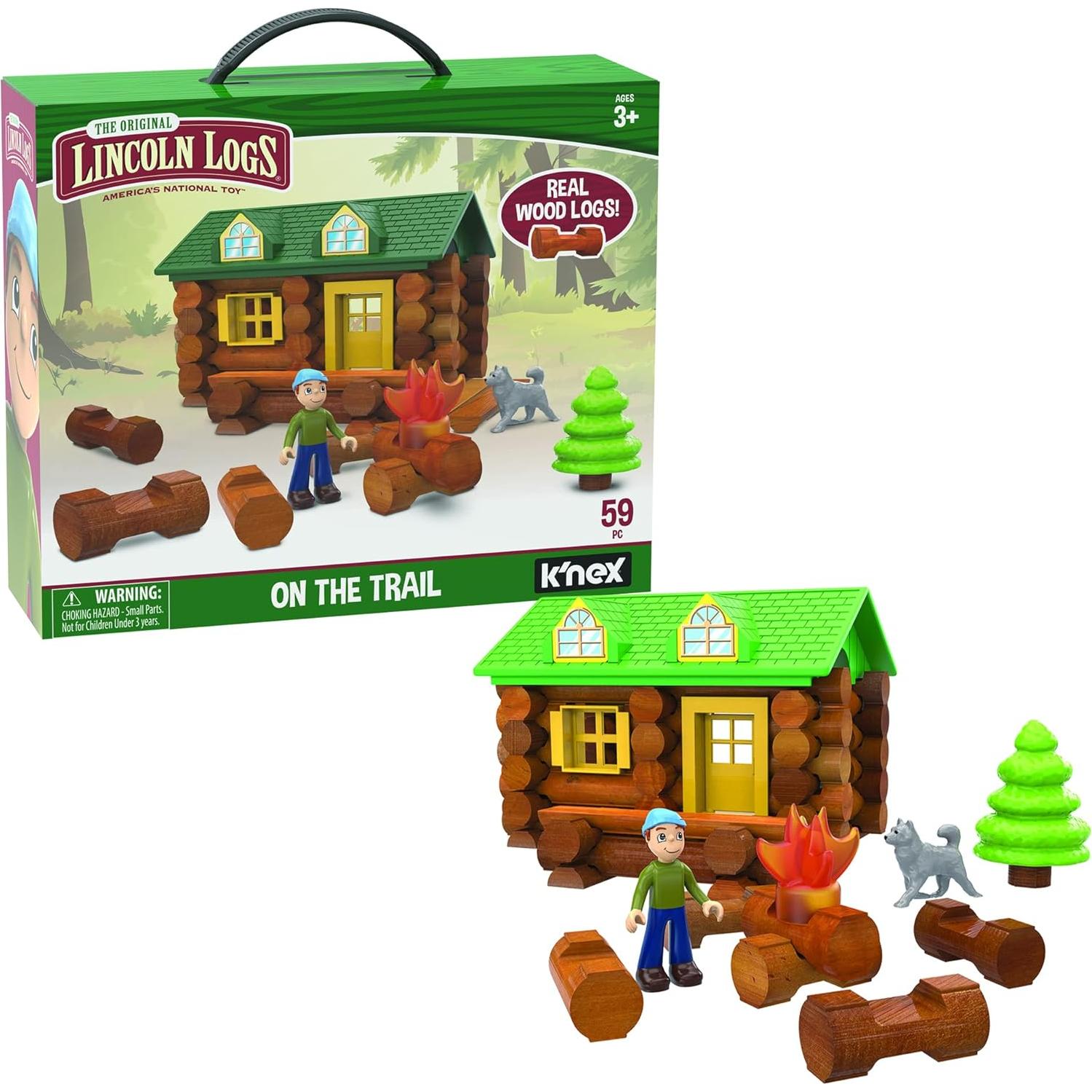 Juego de Construcción Lincoln Logs En el Sendero - 59 Piezas