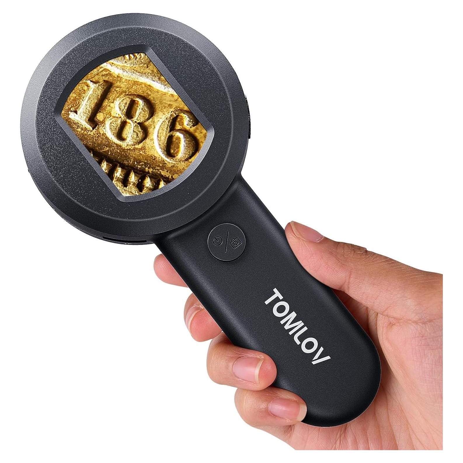 Microscopio Digital TOMLOV P10 100X con Pantalla LCD 2"