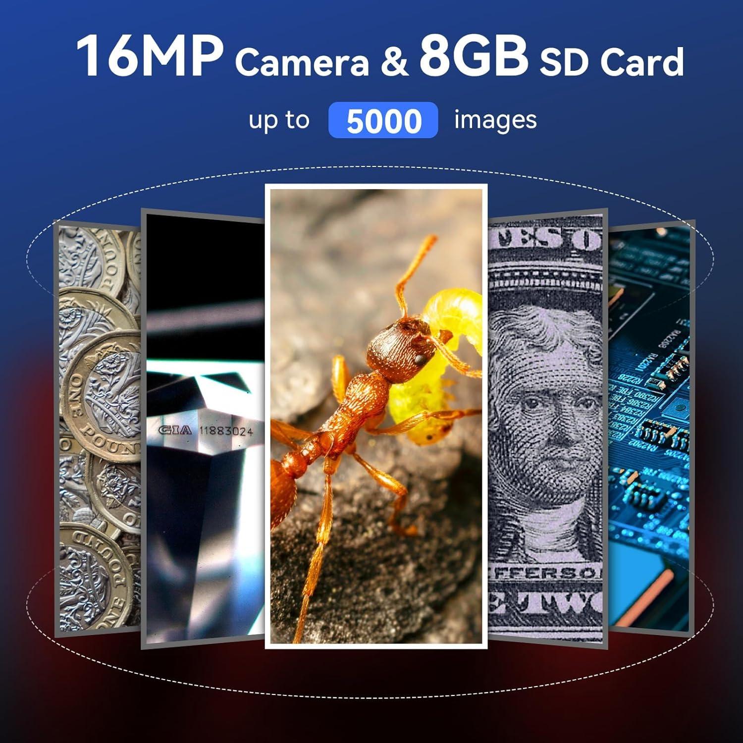 Microscopio Digital TOMLOV P10 100X con Pantalla LCD 2"