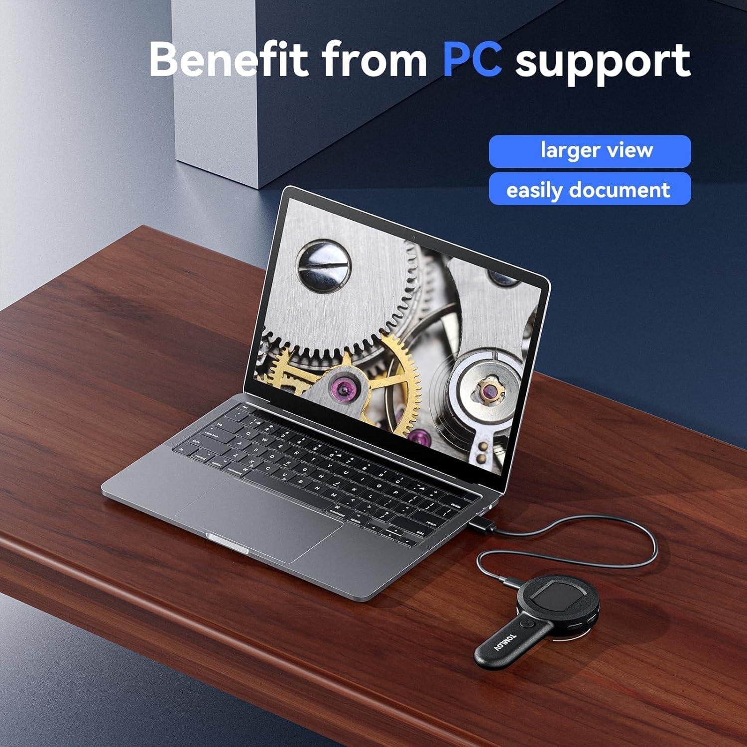 Microscopio Digital TOMLOV P10 100X con Pantalla LCD 2"