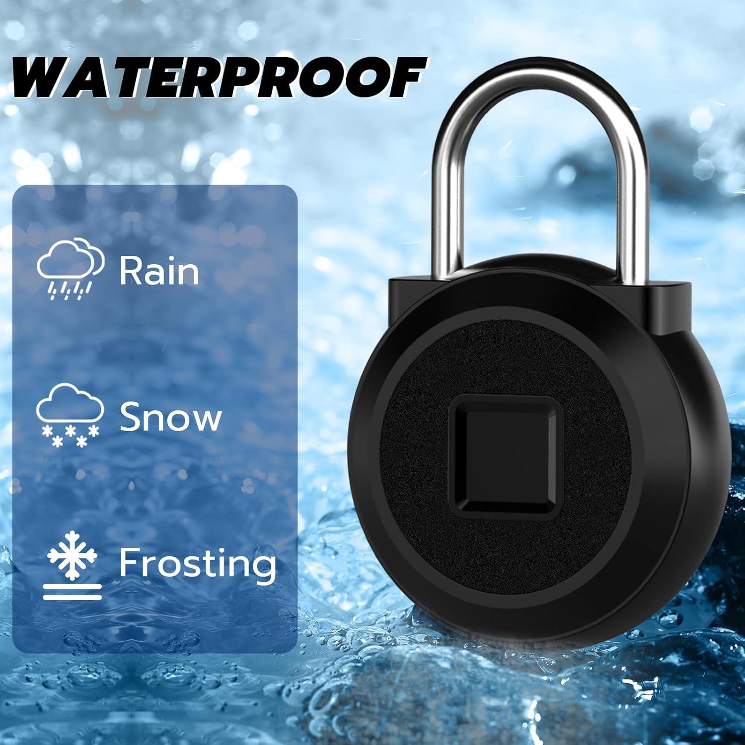 Candado Biométrico eLinkSmart Negro con Huella Dactilar