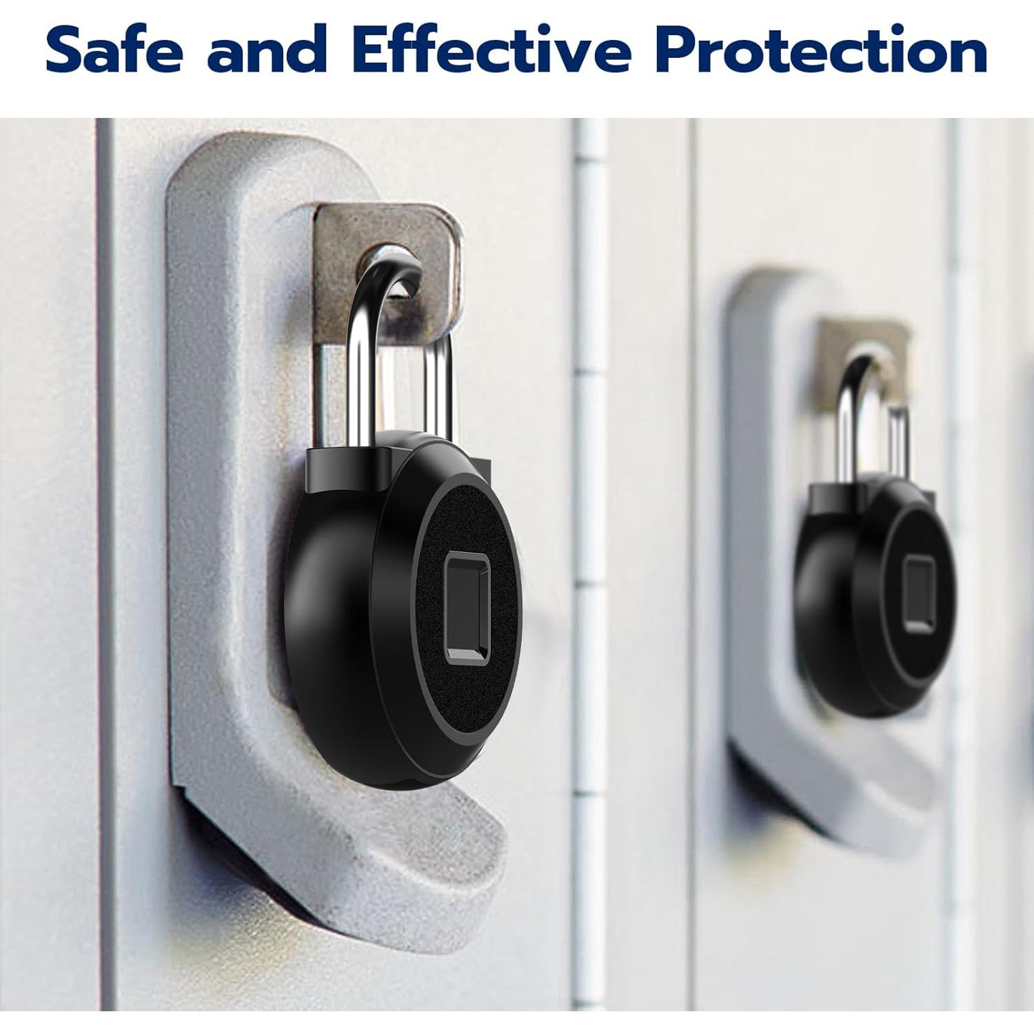 Candado Biométrico eLinkSmart Negro con Huella Dactilar