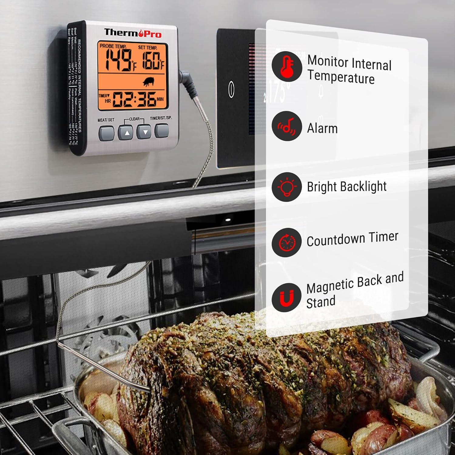 Termómetro Digital de Carne ThermoPro TP16S con Luz de Fondo