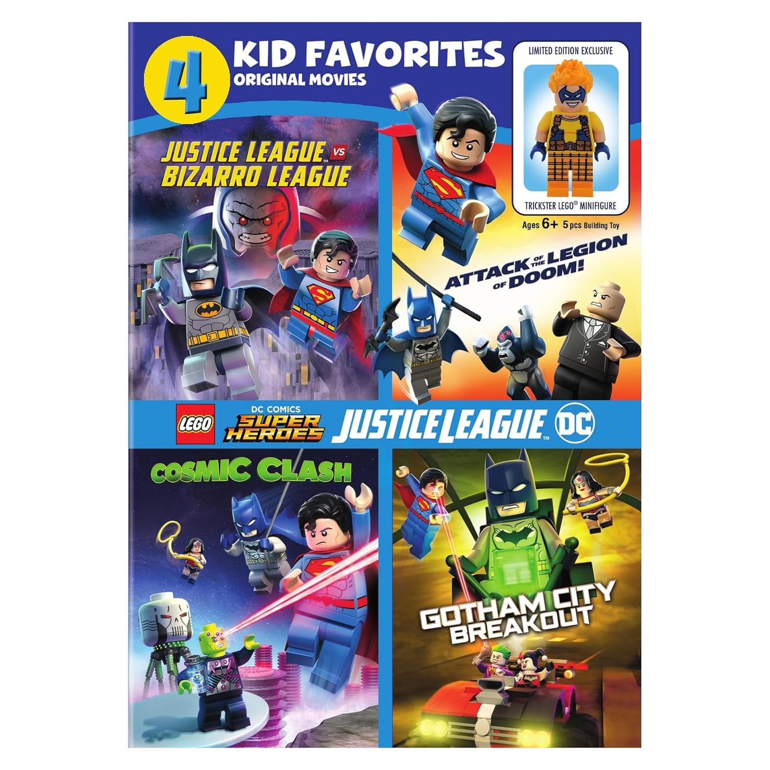 DVD 4 Favoritos Niños LEGO DC Super Héroes 2 Discos