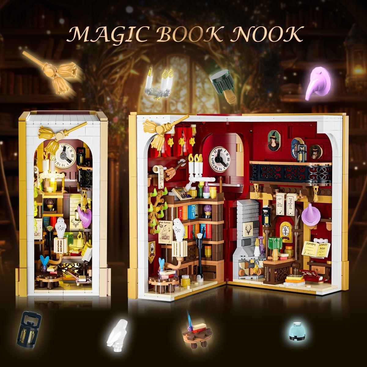 Conjunto de Construcción Magic Book Nook con Luz LED 1015 PCS