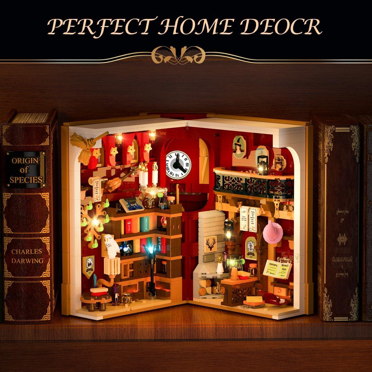 Conjunto de Construcción Magic Book Nook con Luz LED 1015 PCS