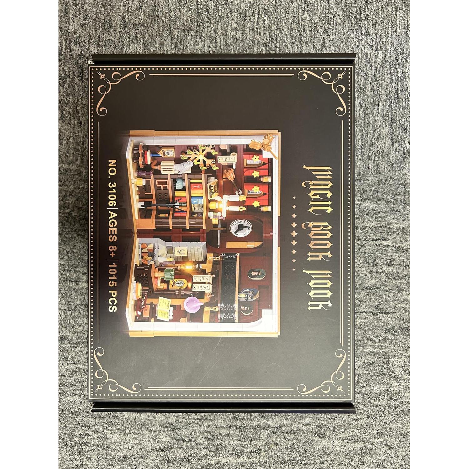 Conjunto de Construcción Magic Book Nook con Luz LED 1015 PCS