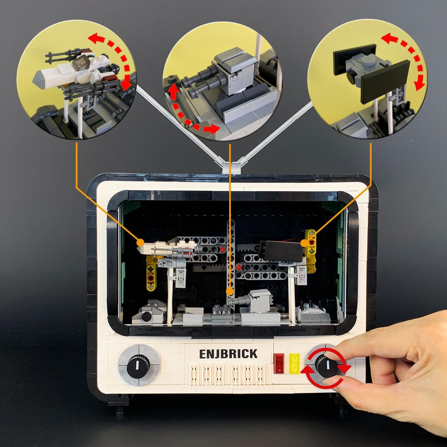 Set de Construcción TV Retro ENJBRICK 1212 Piezas 22x12 cm