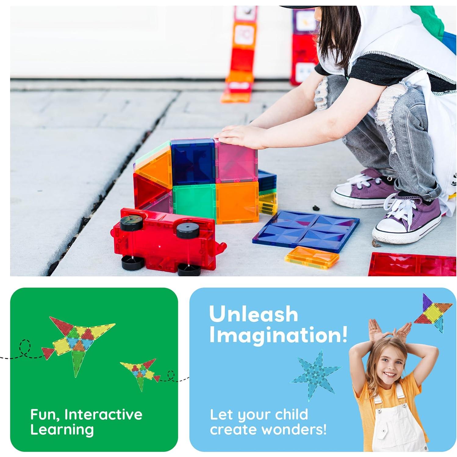 Juego de 60 Piezas PicassoTiles 3D Magnéticos Educativos