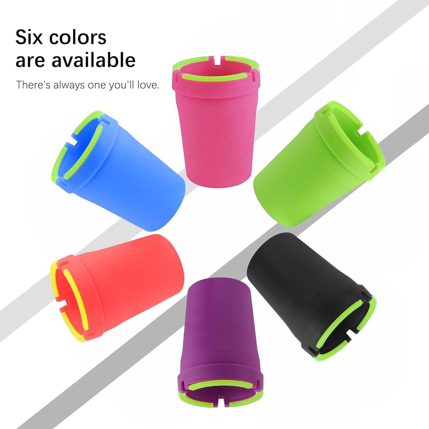 Cenicero Sin Humo OFBAND para Coche Verde, Portátil y Multifuncional