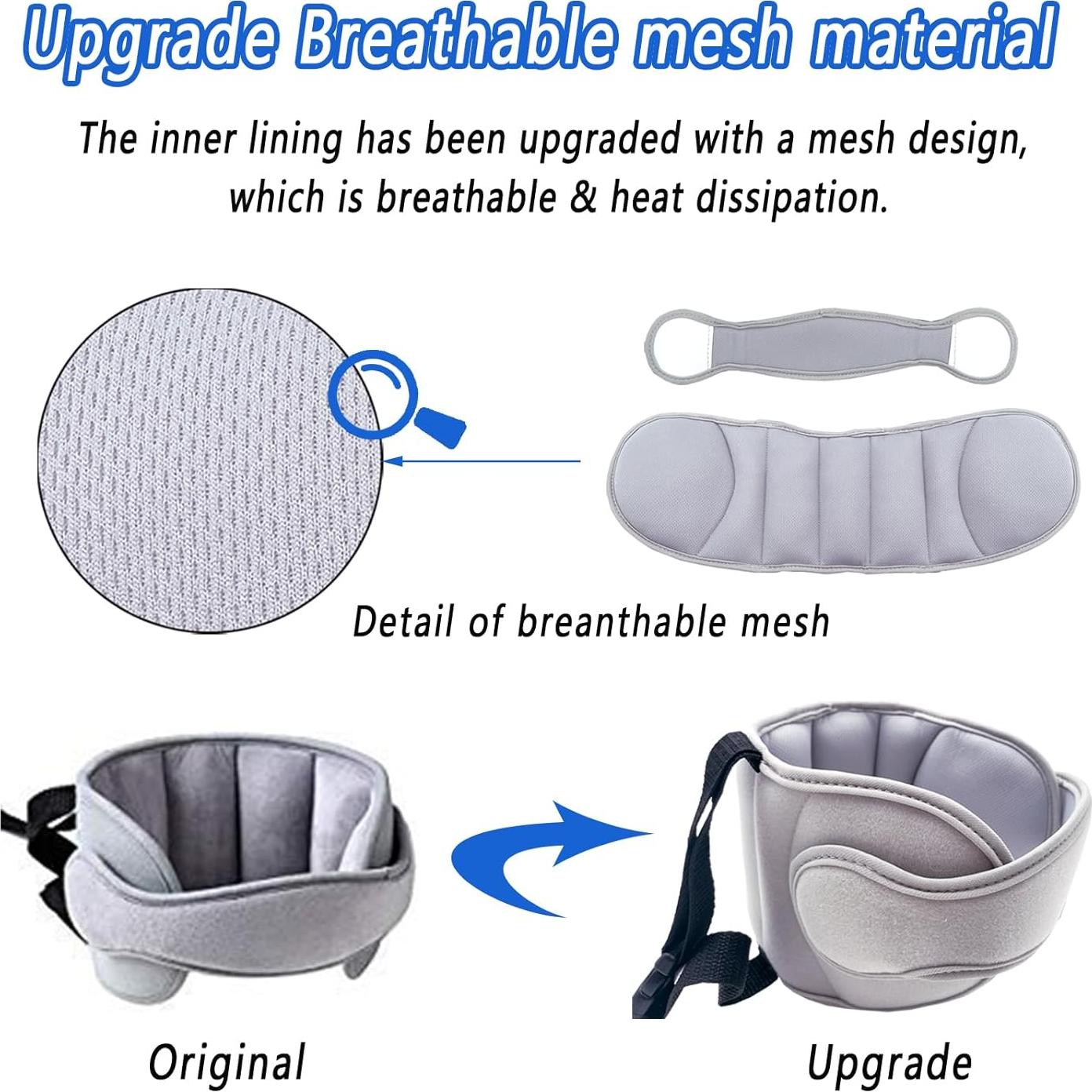 Soporte de Cabeza para Auto Letton Gris Ajustable Bebés