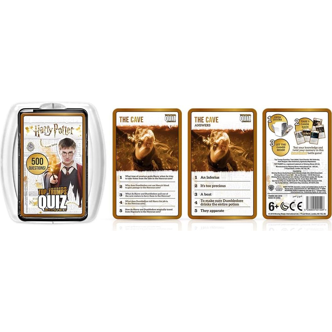 Juego de Cartas Trivia Harry Potter - Top Trumps 500 Preguntas