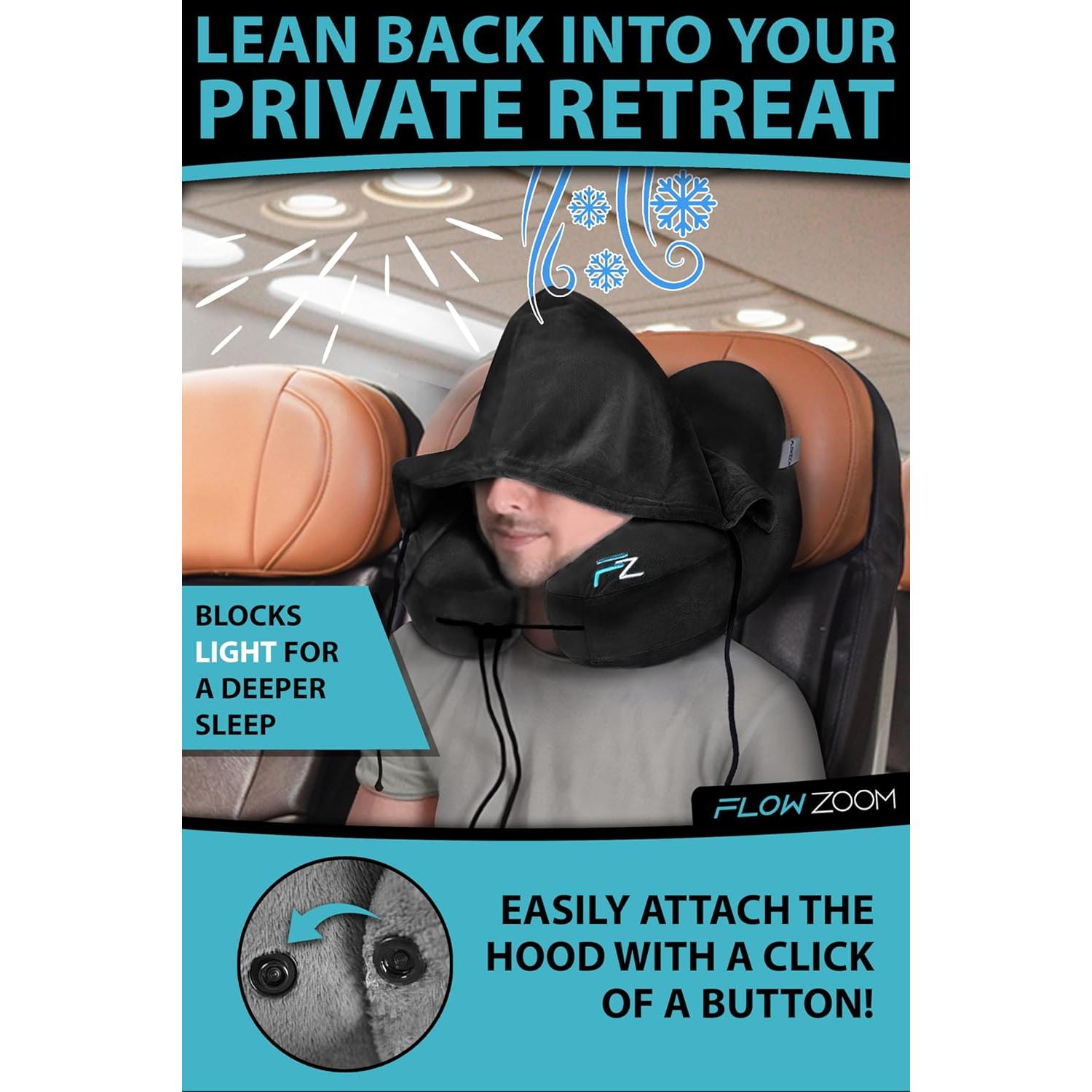 Almohada Inflable para el Cuello FLOWZOOM AIR L - Negro