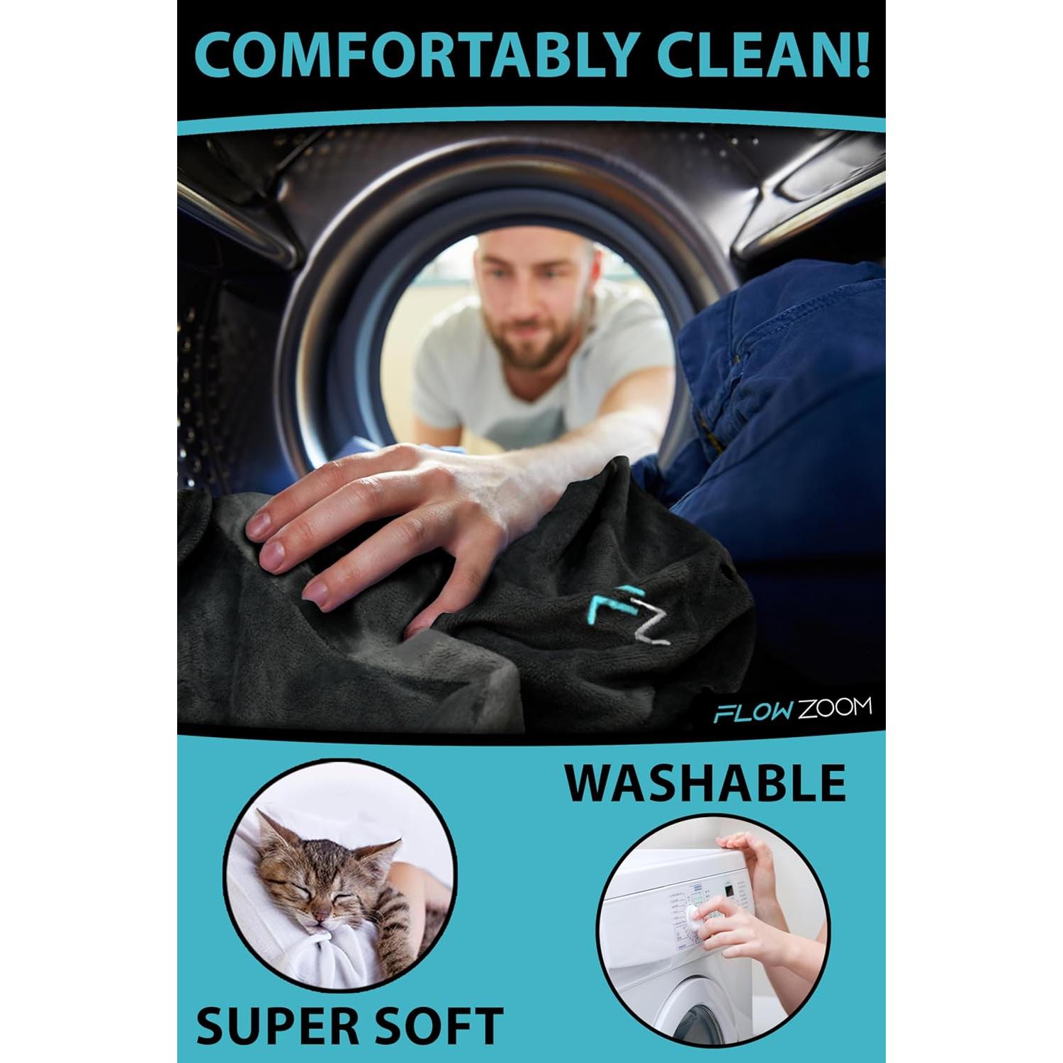 Almohada Inflable para el Cuello FLOWZOOM AIR L - Negro