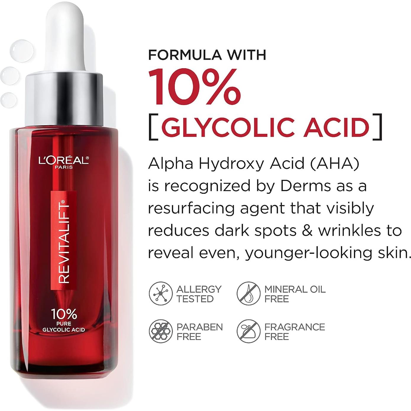 Suero Facial L'Oreal Revitalift 10% Ácido Glicólico 30ml