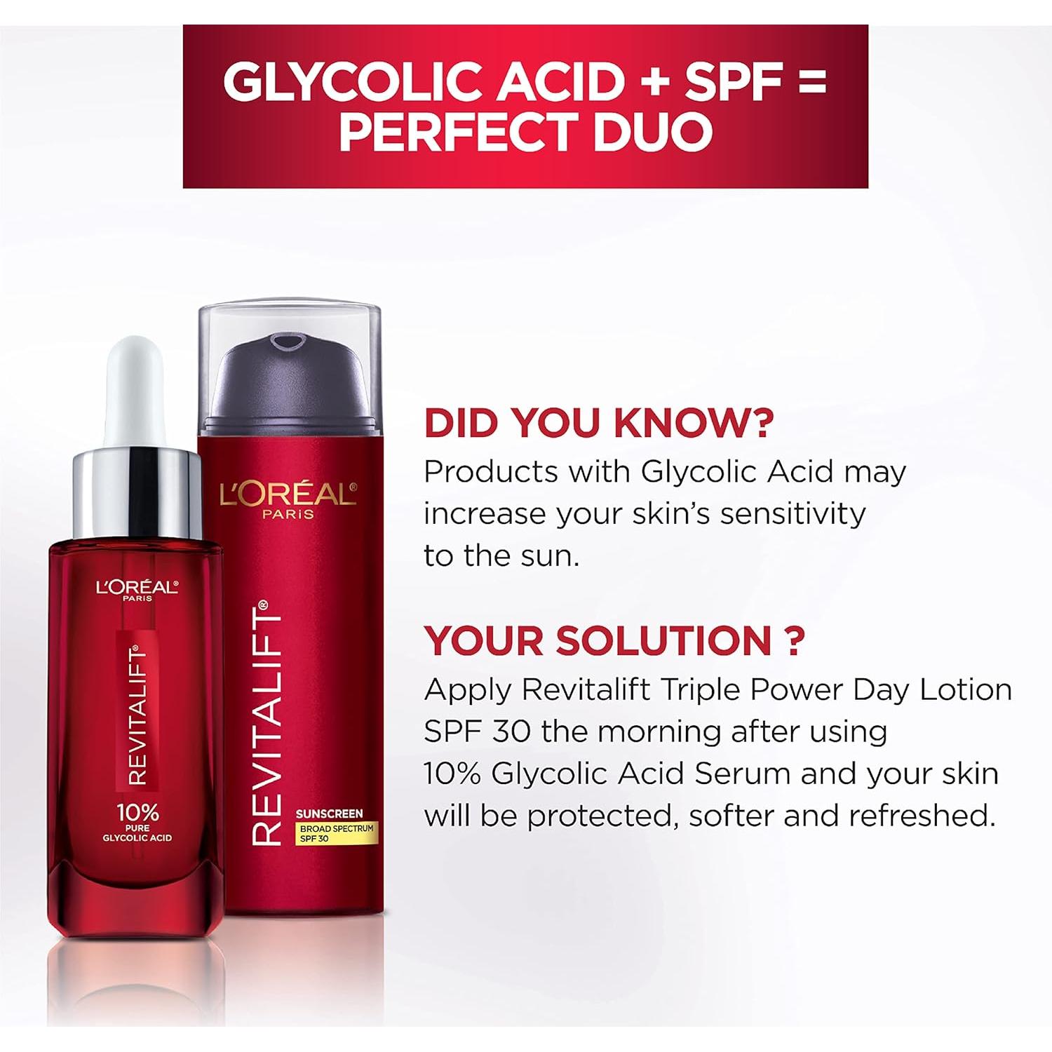 Suero Facial L'Oreal Revitalift 10% Ácido Glicólico 30ml