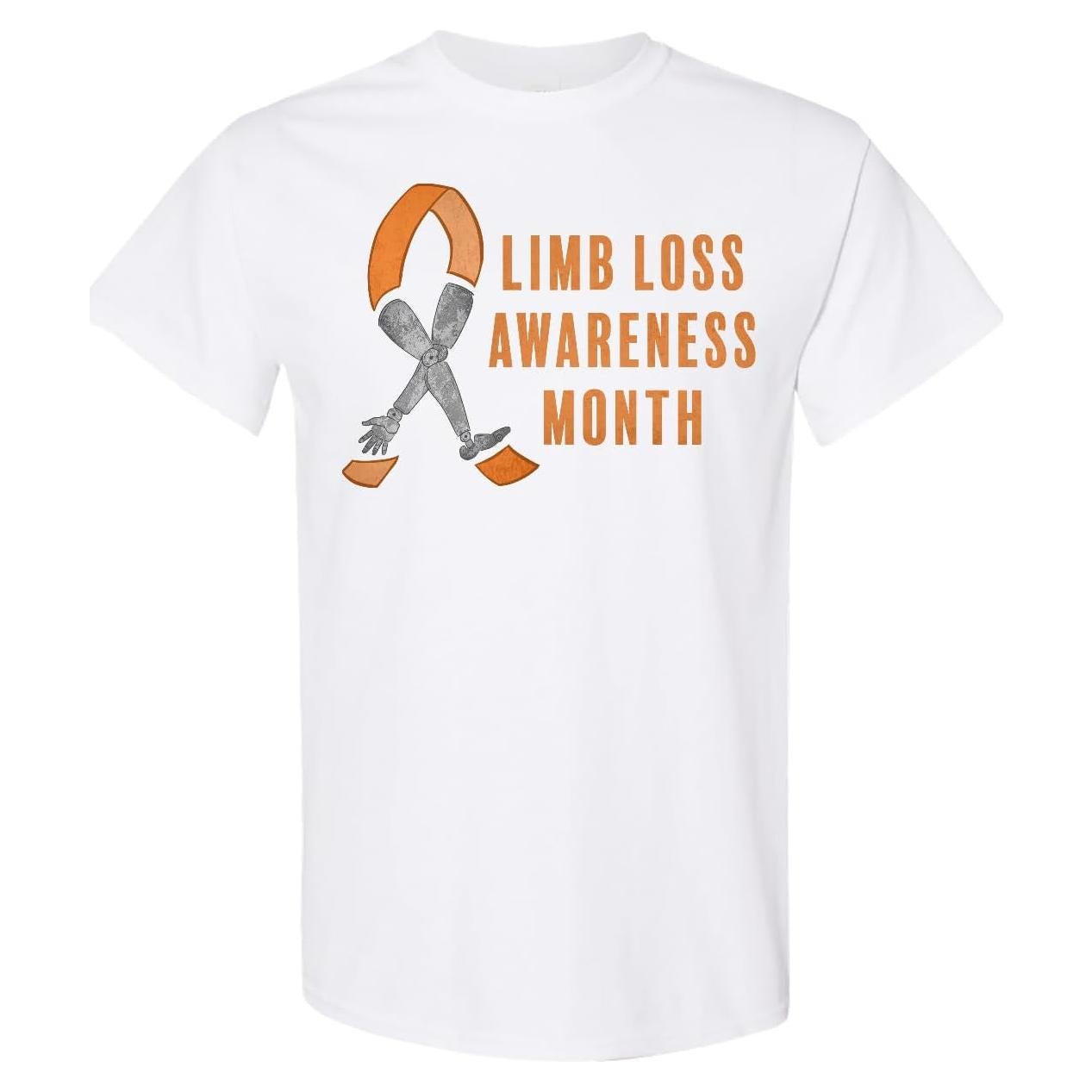 Camiseta Unisex Inktastic Cinta Naranja Concienciación Amputados