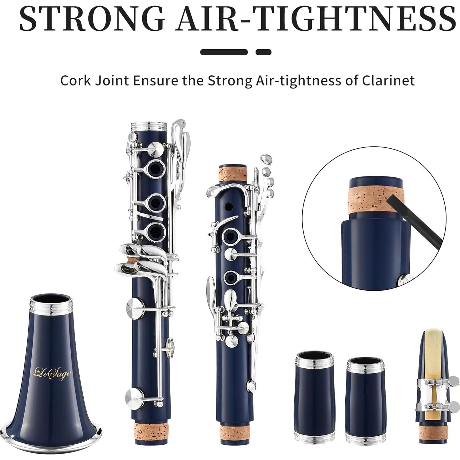 Clarinete LeSage CLA-BU para Estudiantes en Si Bemol