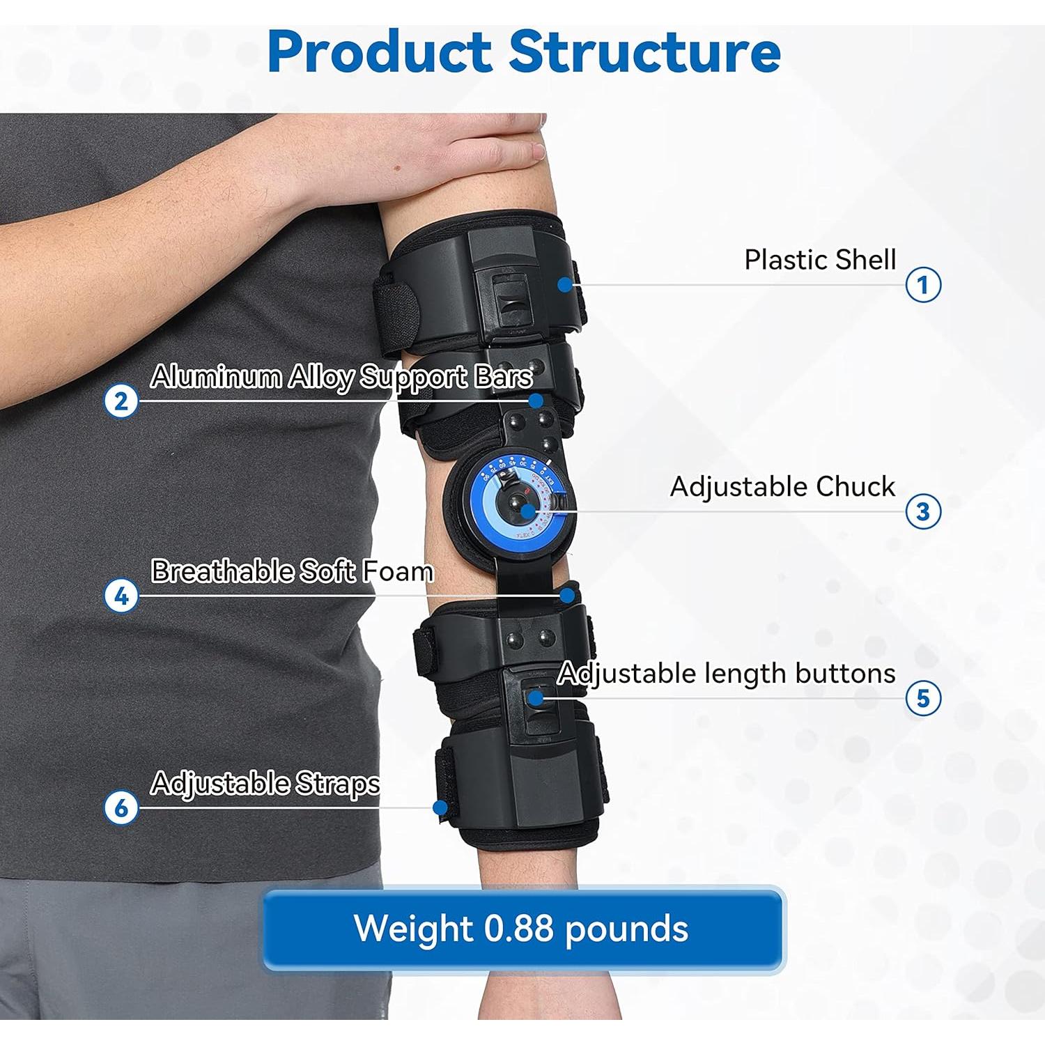 Soporte de Codo Orthomen Ajustable con Bisagra ROM para Recuperación