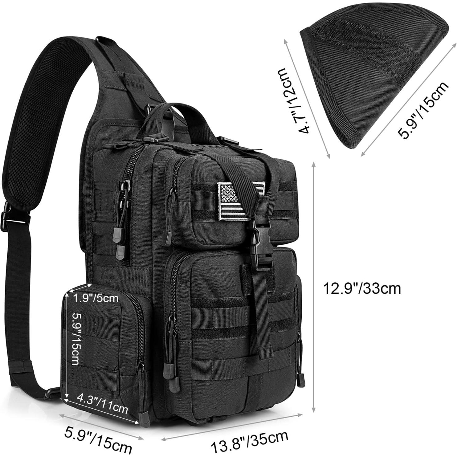 Mochila Táctica EDC G4Free Negra 20L para Senderismo y Caza