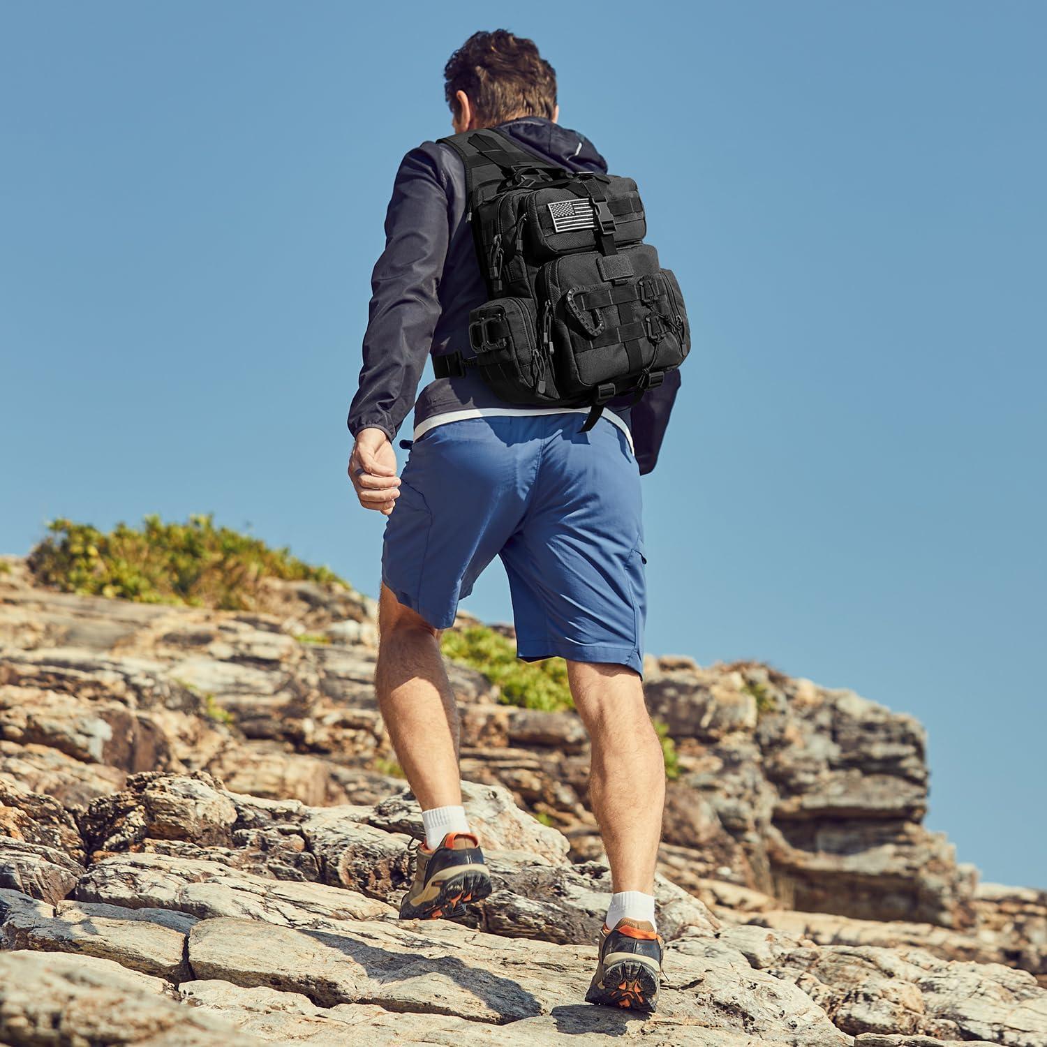 Mochila Táctica EDC G4Free Negra 20L para Senderismo y Caza