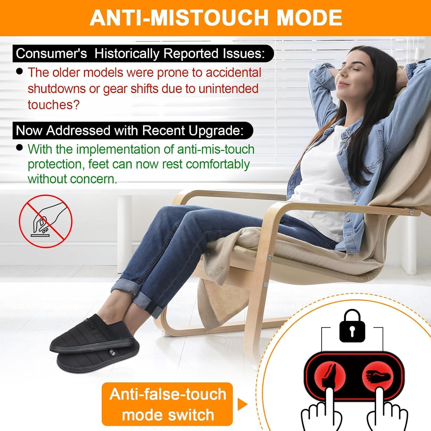 Pantuflas Calentadas BIAL 7.4V Unisex Recargables Negro/Azul