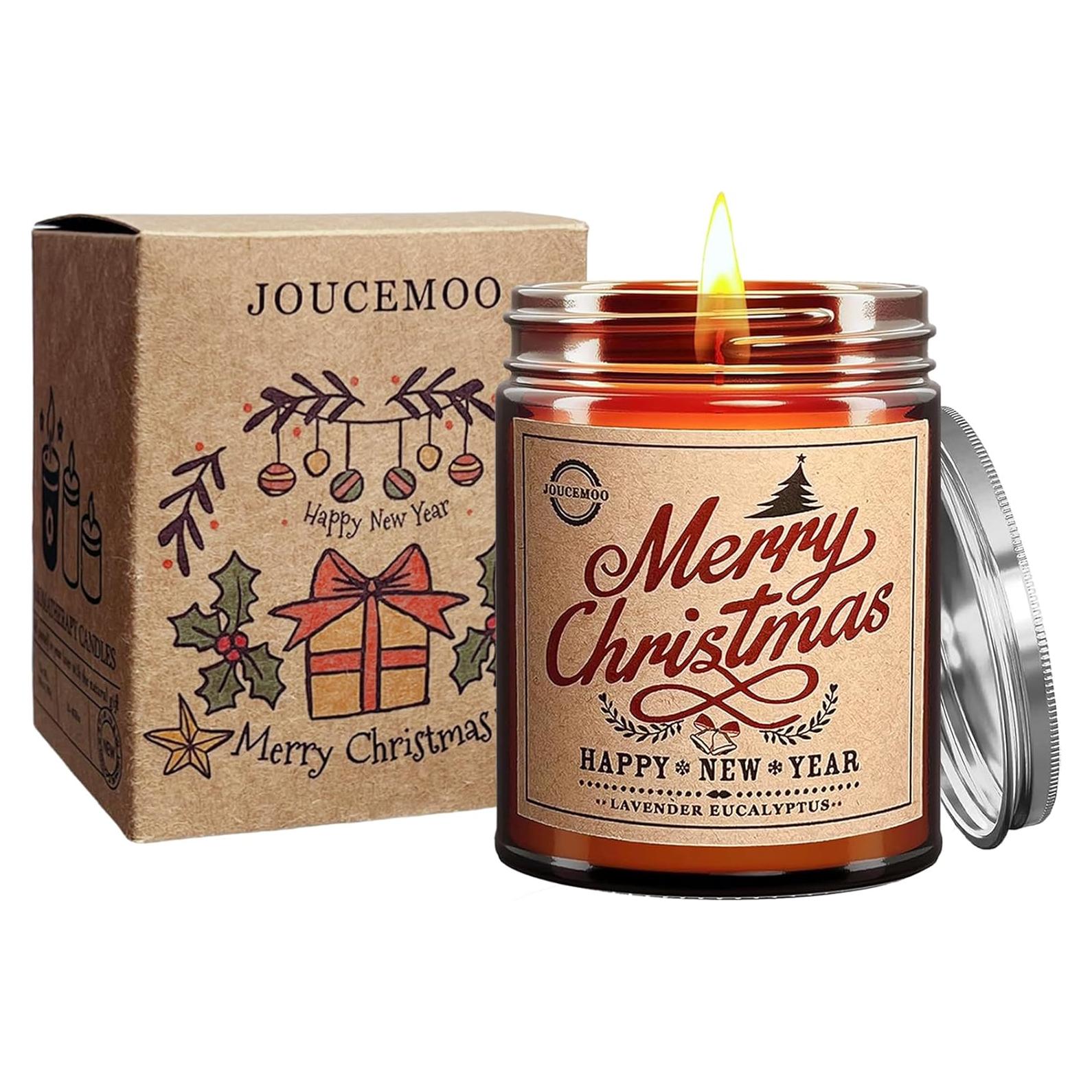 Velas Aromáticas de Lavanda y Eucalipto JOUCEMOO 7oz Cera de Soja