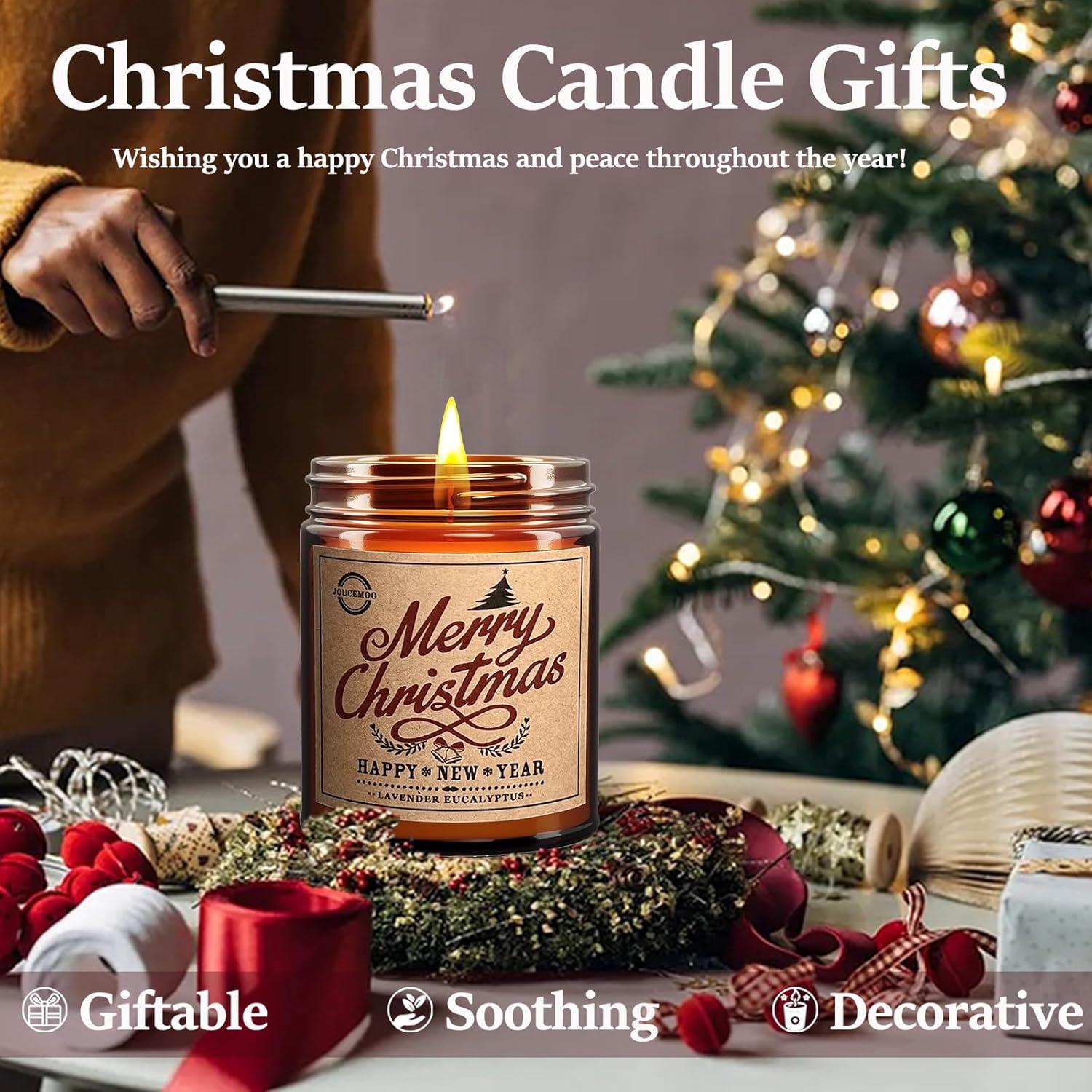 Velas Aromáticas de Lavanda y Eucalipto JOUCEMOO 7oz Cera de Soja