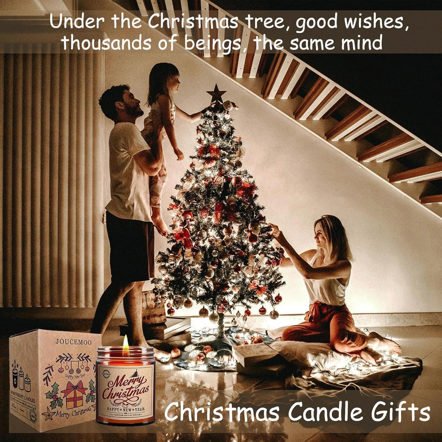 Velas Aromáticas de Lavanda y Eucalipto JOUCEMOO 7oz Cera de Soja