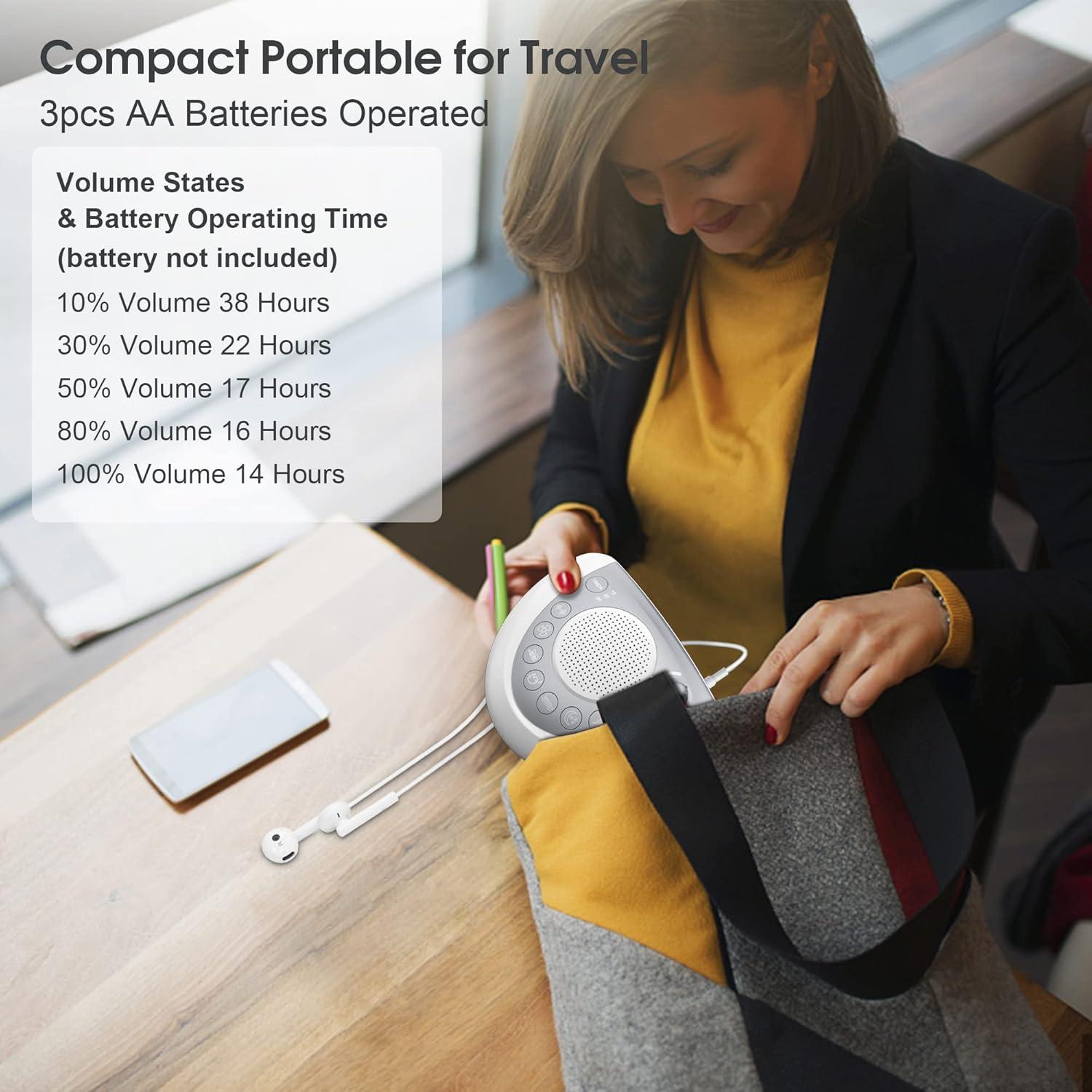 Máquina de Ruido Blanco Mesqool con 24 Sonidos Relajantes