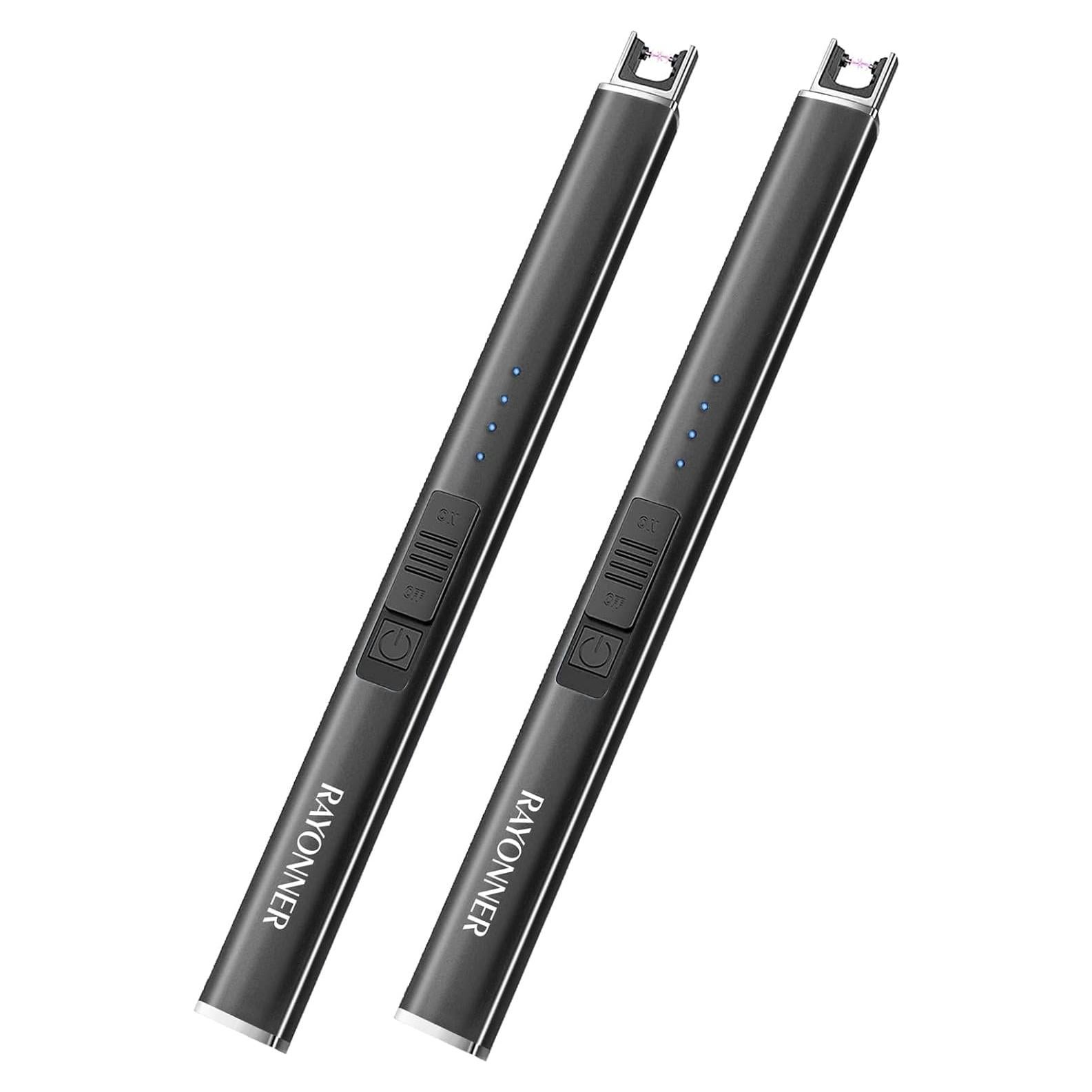 Encendedor Eléctrico RAYONNER Plasma Arc Recargable USB - 2 Piezas