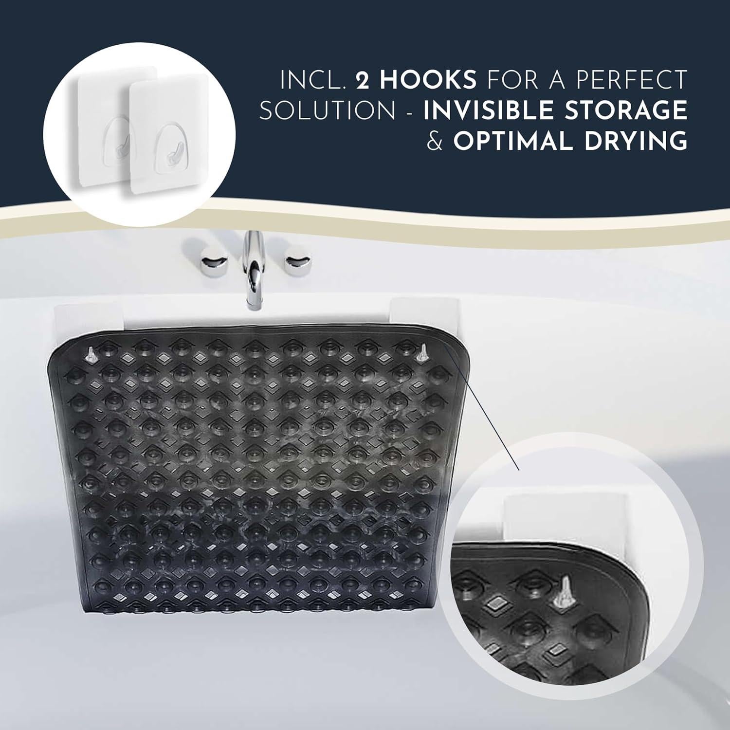 Alfombrilla de Baño Antideslizante Homerella 87.6x39.4cm Negra