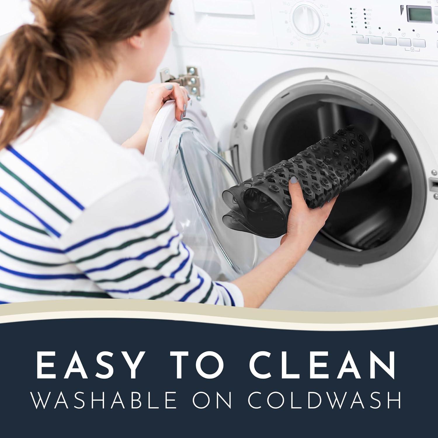 Alfombrilla de Baño Antideslizante Homerella 87.6x39.4cm Negra